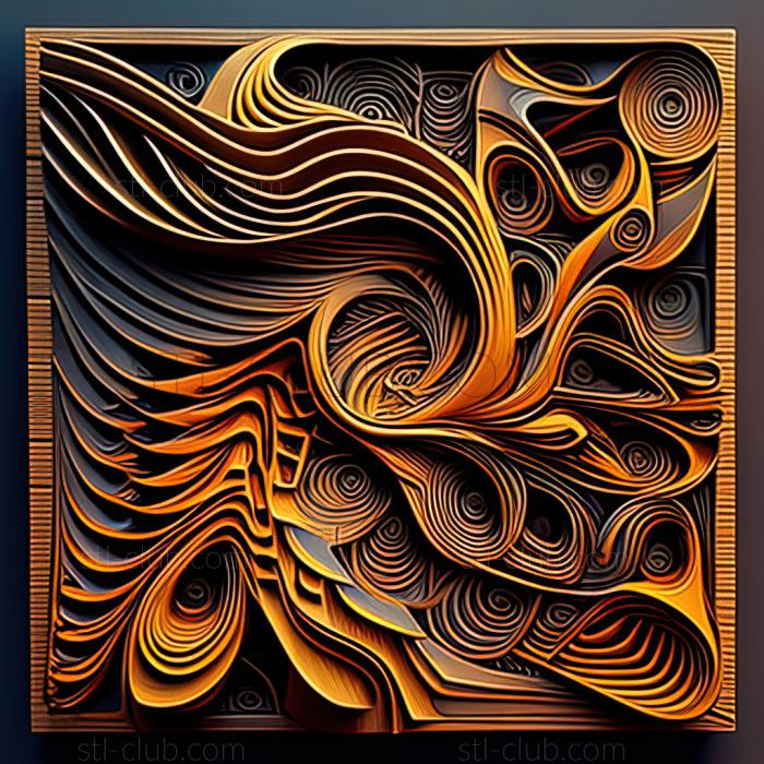 3D model st abstract painting (STL)